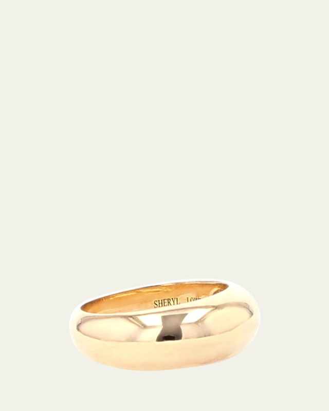 14K Yellow Gold Donut Dome Bombe Ring